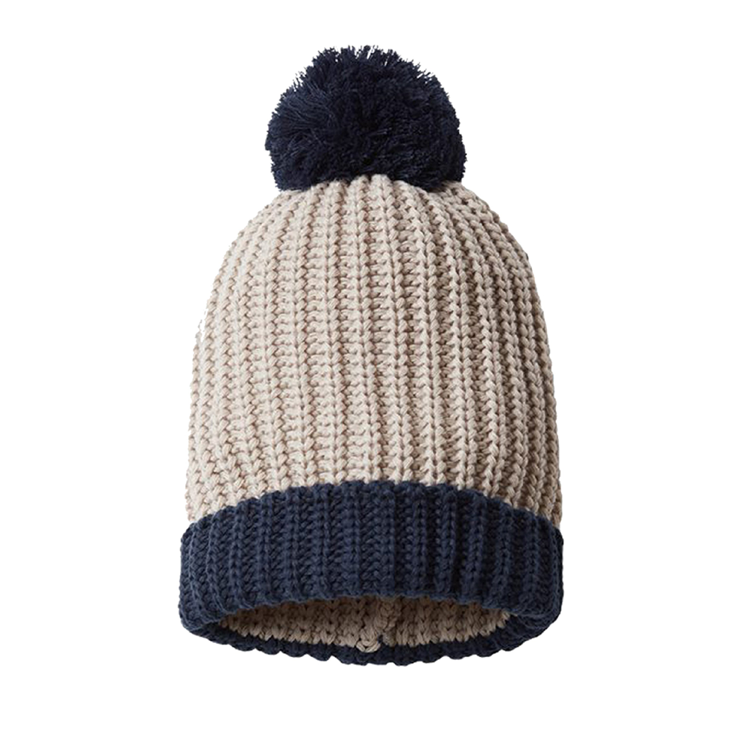 Richardson Chunky Cable Knit Beanie w/ Cuff & Pom