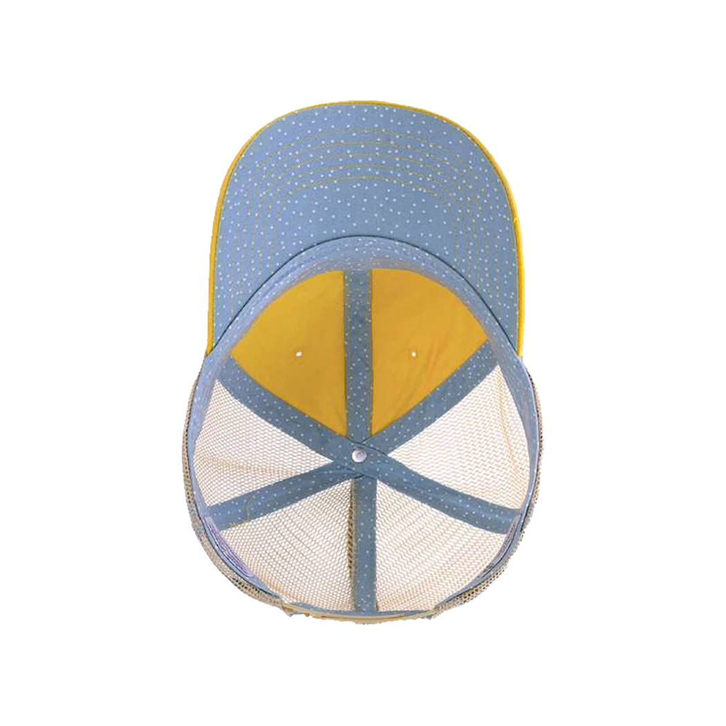 Women's Washed Pattern Undervisor Mesh-Back Ponytail Cap