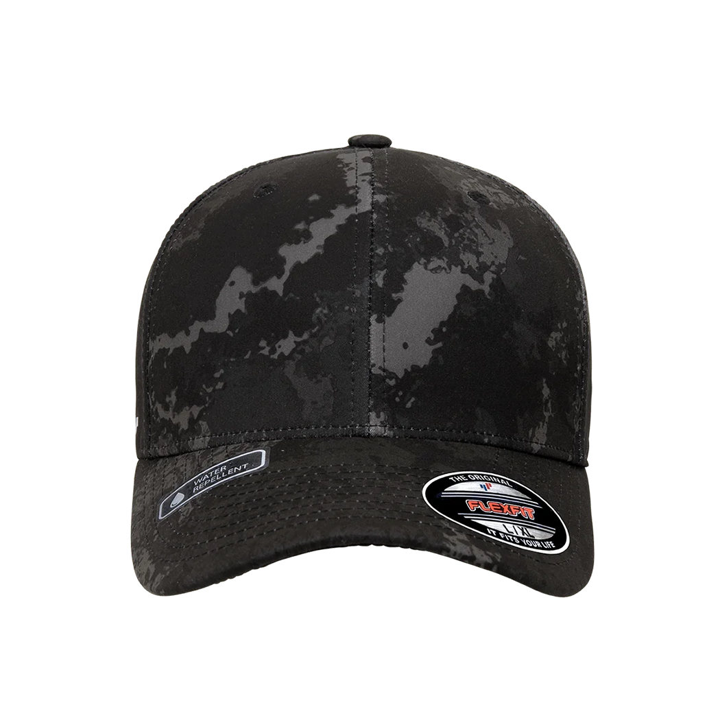 Flexfit Veil Camo Polyester Water Repellent Fitted Cap