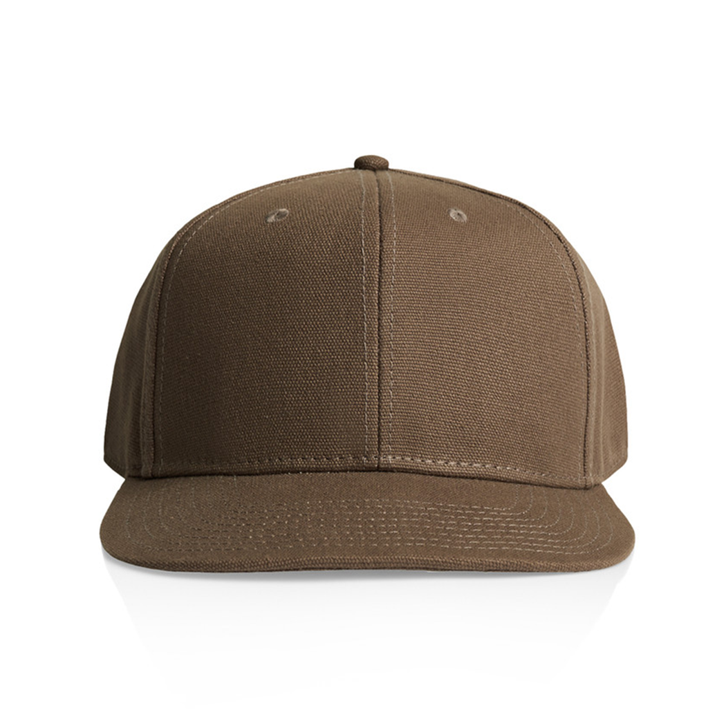 High Profile 6-Panel Stock Canvas Snapback Cap