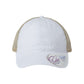 Women's Washed Pattern Undervisor Mesh-Back Ponytail Cap